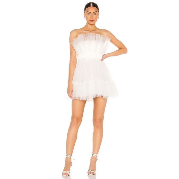 Katie May Elle Tulle Strapless Mini Dress Medium - Picture 2 of 12